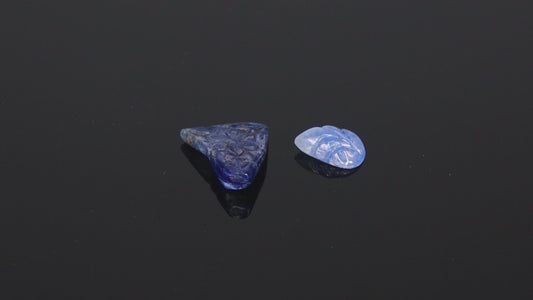 Floral Carvings Heat Kashmir Sapphire
