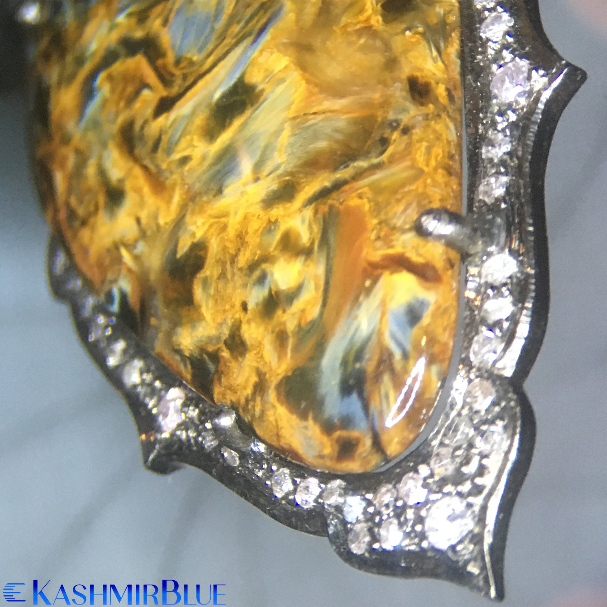 South African Pietersite Diamond Silver