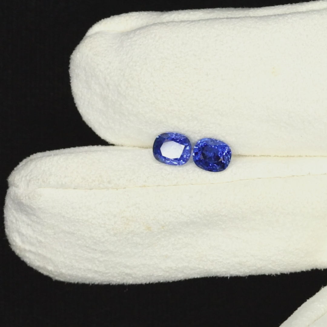 Matched Pair No Heat Burma Sapphire