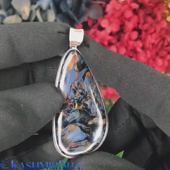 50ct Pietersite Silver Pendant