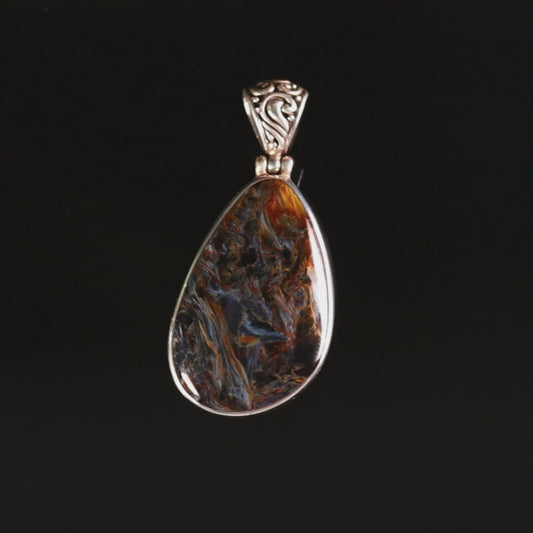 Sterling Silver Pendant with Pietersite
