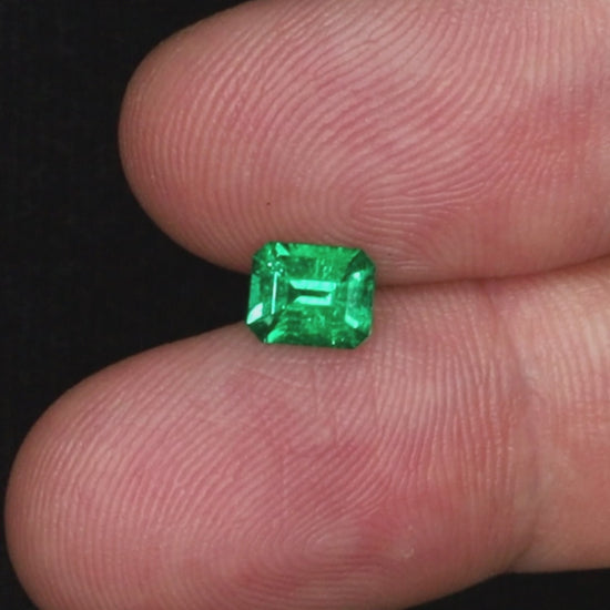 0.75 emerald cut certified colombian emerald