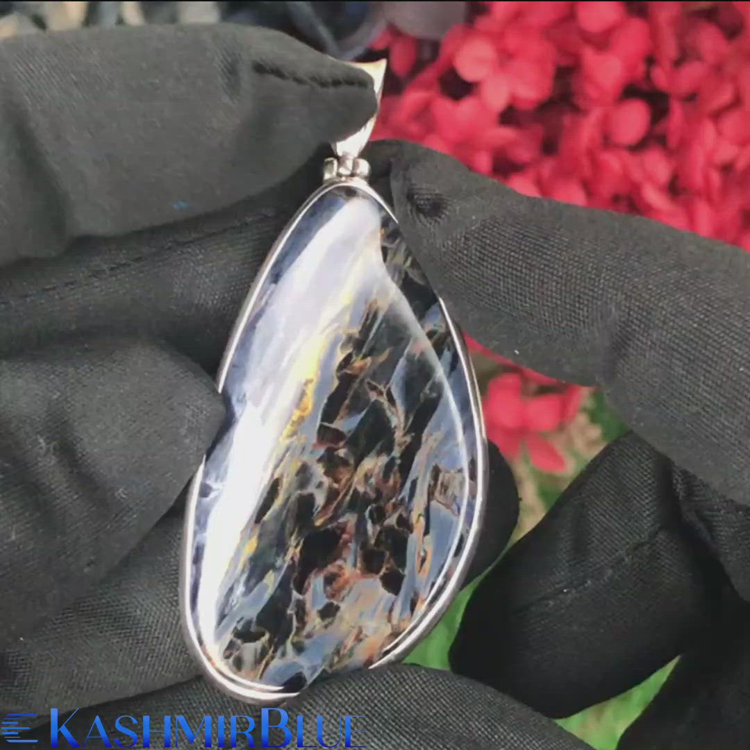 Pietersite Silver Bezel Designer Jewelry