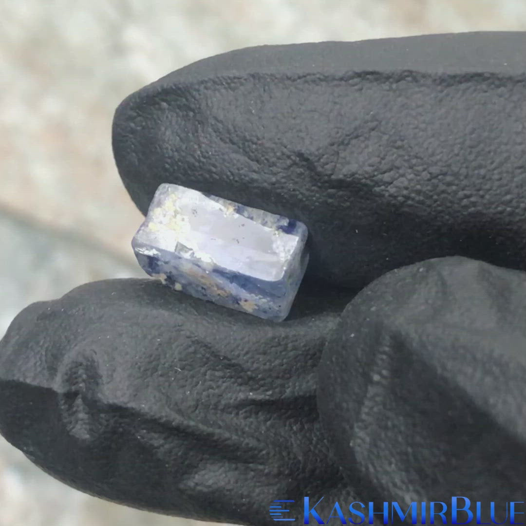 Cuboid Display Kashmir sapphire specimen