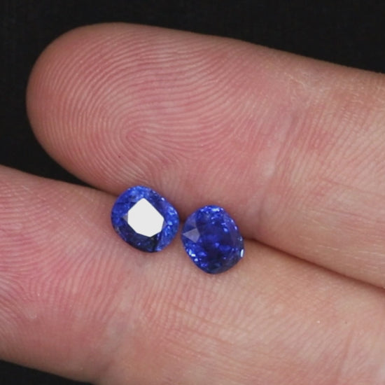 2.7ct total Vivid Blue Sapphire from Burma