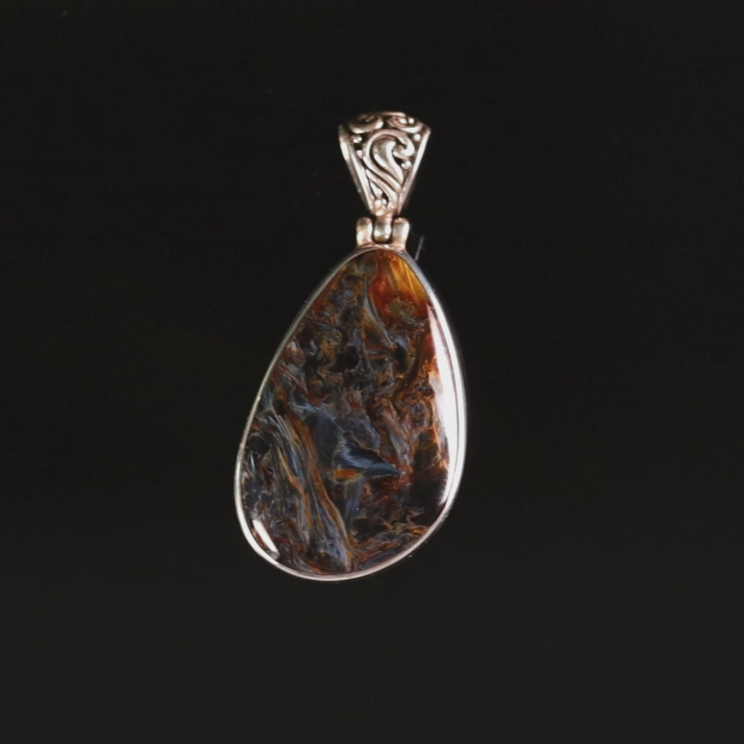 Pietersite & Silver Pendant 