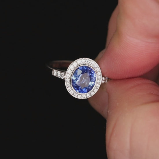 1.5ct Diamond Kashmir Platinum Ring